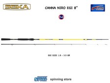 CANNA SEIKA TUBERTINI NIRO EGI 8'' 2,40 MT ANELLI FUJI  2 PEZZI CALAMARO SEPPIA