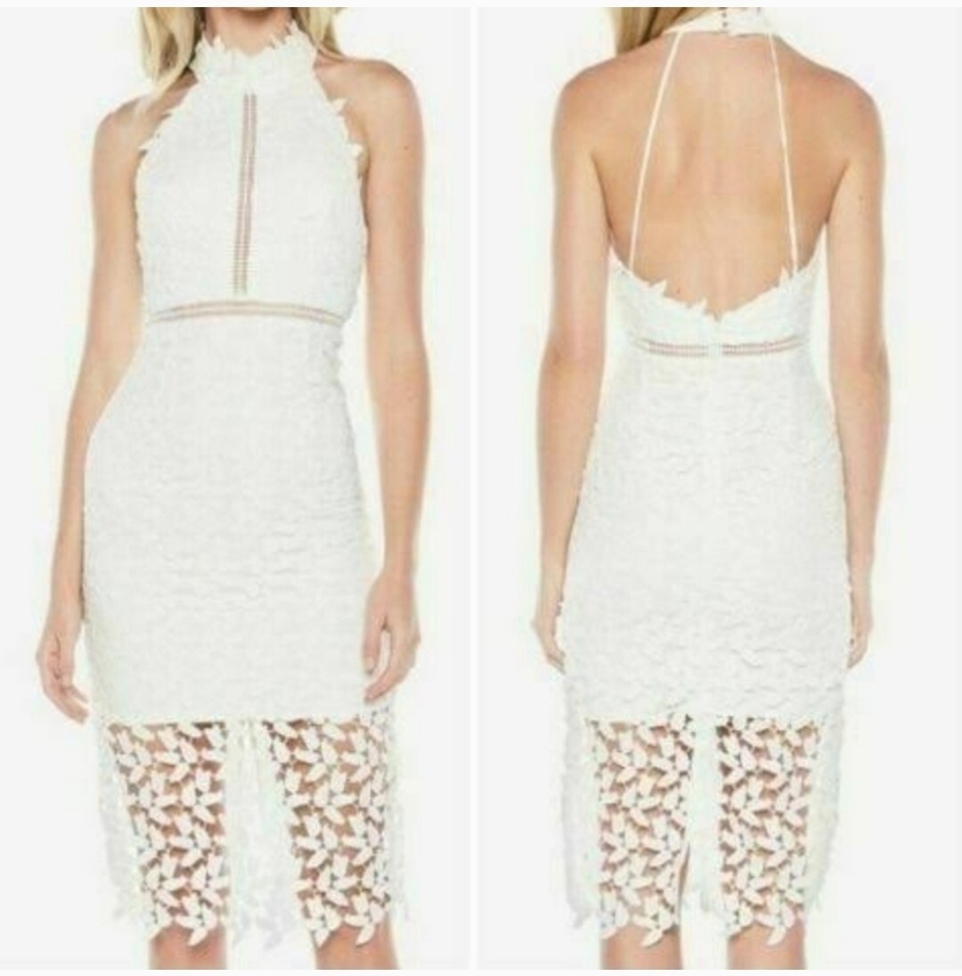 gemma halter lace sheath dress Bardot Women's Black Gemma Lace Sheath Dress Size 4 Halter
