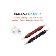 Timelab Wrist Watch Hand Fitting Setting Repair Tool 4-Sized Replacement Tips