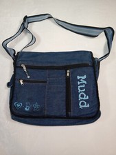 Y2k Vintage 90’s Mudd Dark Blue Denim Crossbody Shoulder Messenger Bag 