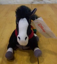 Walt Disney Store MULAN KHAN THE BLACK HORSE 7" STUFFED ANIMAL Toy NEW W/ TAG