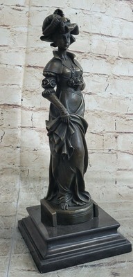  Signed Cesar Ceribelli Les Roses Classy Bronze Sculpture Hot Cast Figure