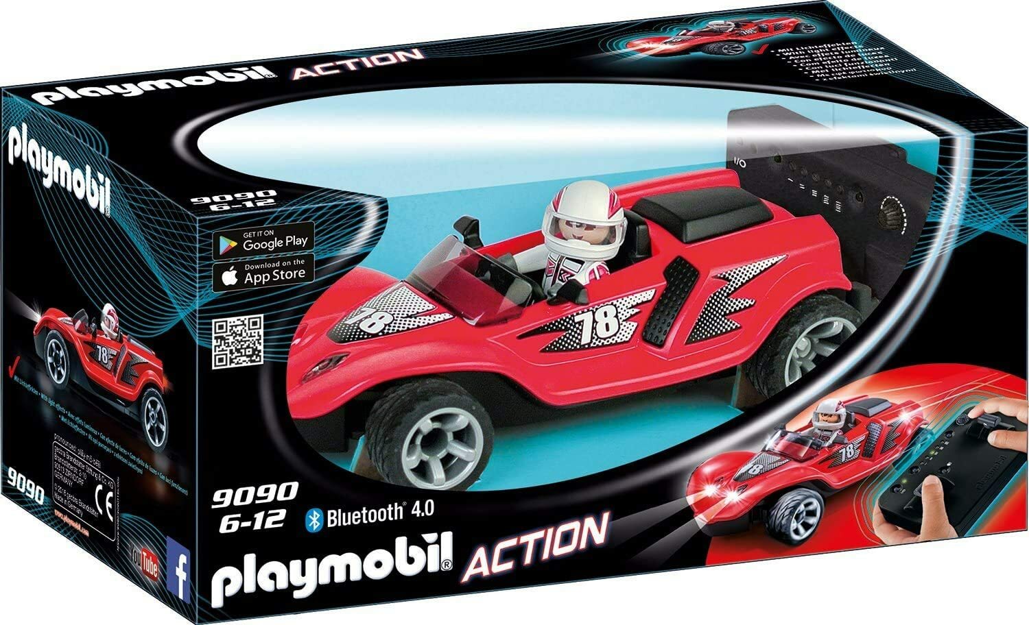 Playmobil 9090 voiture de course rouge radiocommandée jouet enfant RC