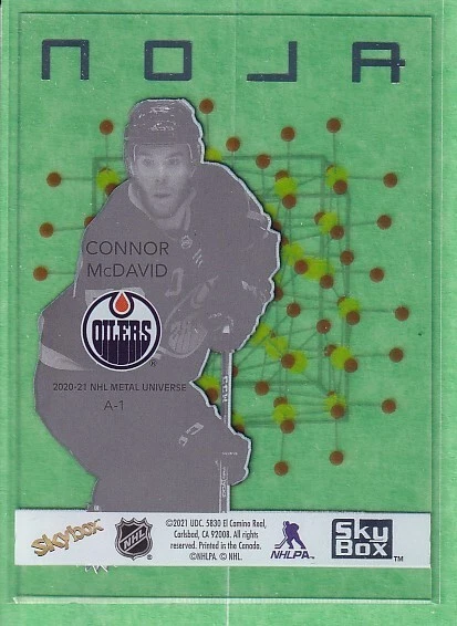 2020-21 Skybox Metal Universe ALON #A-1 Connor McDavid Edmonton Oilers - Image 2 of 2