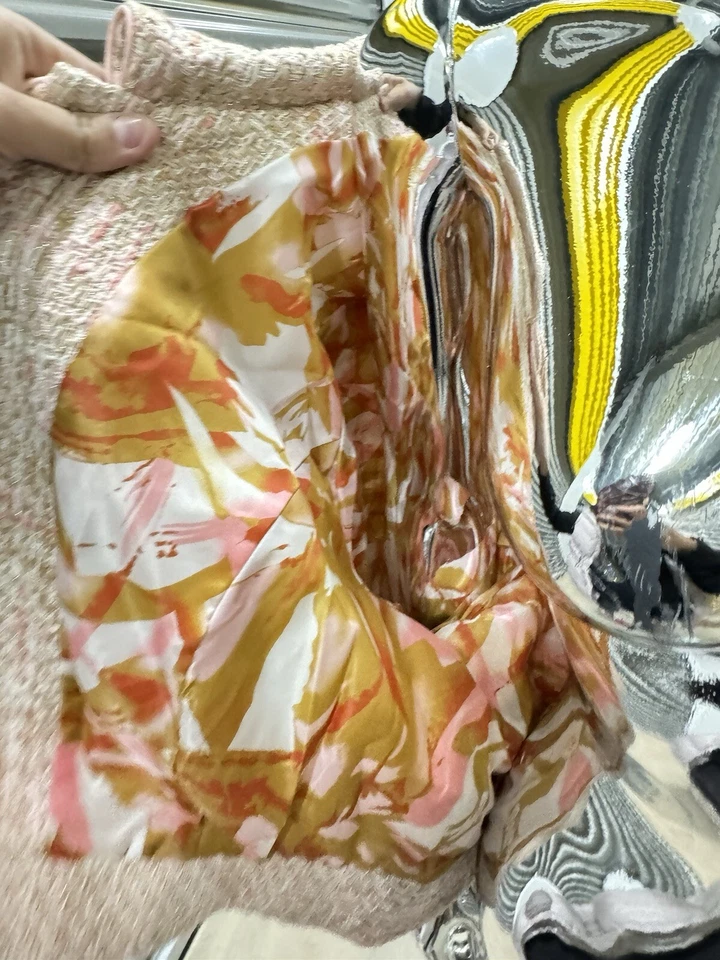 Blazer moderno bege rosa pêssego bronzeado branco tweed cropped manga 3/4 Lane Bryant 28 - Imagem 4 de 4