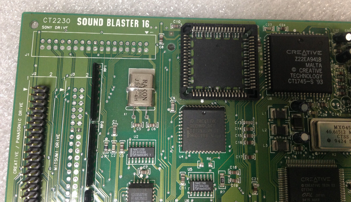 Vintage Creative Labs Sound Blaster 16 CT2230 ISA PC Sound Card | eBay
