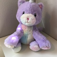 FAO Schwarz Glow Brights Toy Plush with Sound Kittycorn 15" Plush Unicorn Kitty