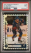 1997-98 Donruss Priority Stamp  of Approval /100 #144 Al MacINNIS  PSA 9 4586
