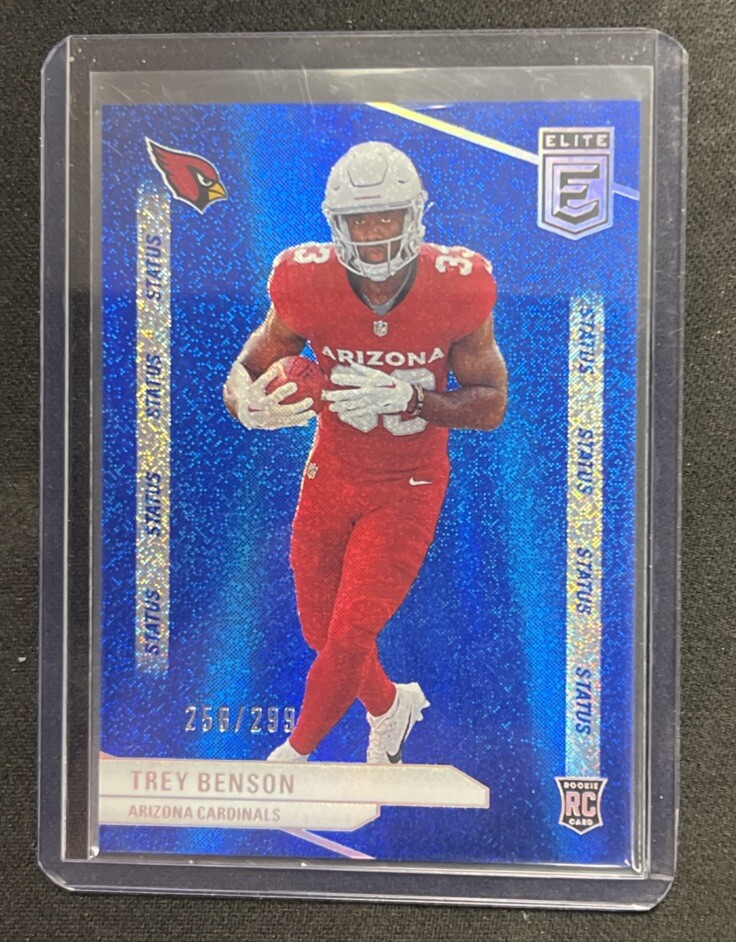 2024 Panini Donruss Elite #124 Trey Benson Status Blue Rookie RC #/299 MINT