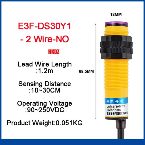 E3F-DS30 Inductive Proximity Sensor Switch PNP NPN NO 2/3 Wire Infrared Diffuse - Picture 16 of 27