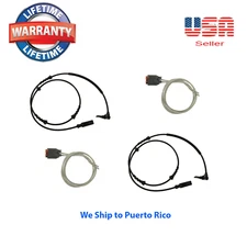 2 ABS Wheel Speed Sensor Rear Left & Right & 2 Connector Fit Jeep Renegade 15-18