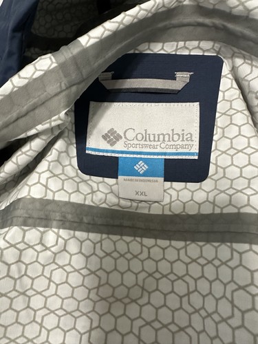 Columbia Jacket Mens XXL Blue Omni Tech 3D Discovery Point Shell NWT Read Below - Picture 12 of 13