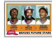 1981 Topps Baseball Card - #192 Eddie Miller Rafael Ramirez Terry Harper