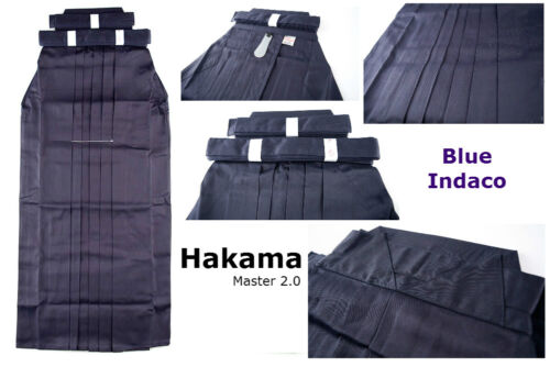 HAKAMA Master Blue Indaco 2.0 IAIDO AIKIDO KENDO BUJUTSU KENJUTSU jujutsu - Imagen 1 de 2