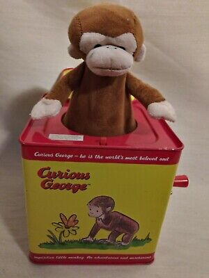Schylling Classic Curious George Monkey Musical Jack in the Box Wind Up Tin Toy | eBay