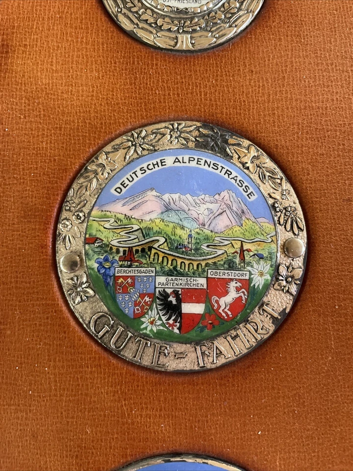 COLLECTION OF VINTAGE ENAMEL AUTOMOBILE RADIATOR CAR BADGES - Image 3 of 4