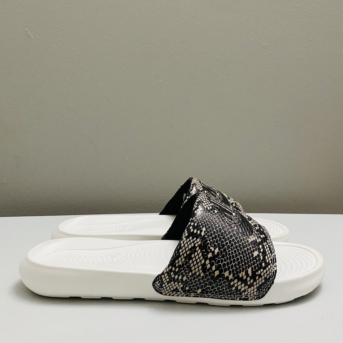 Nike Victori One Women's Sandals Slides CN9676-007 Snake Skin