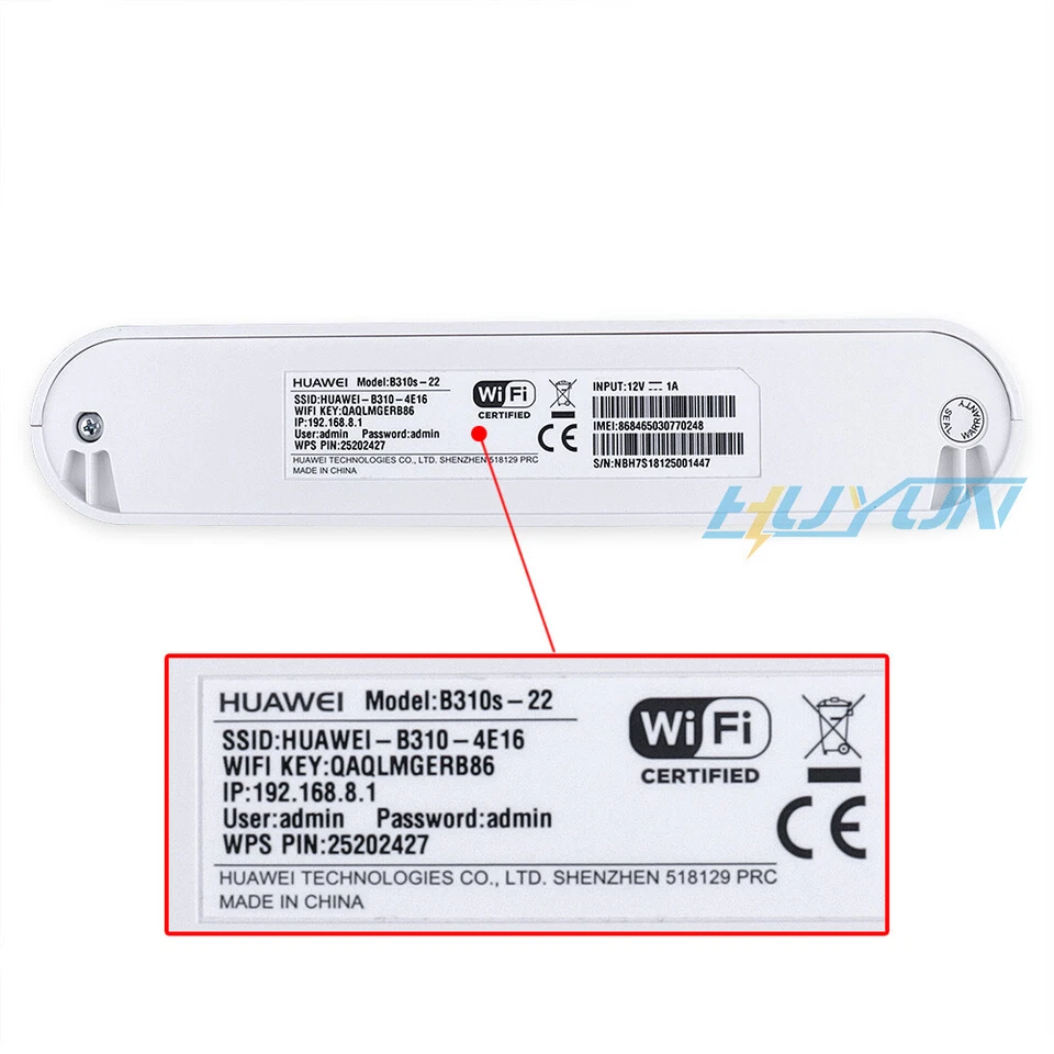 Huawei B310s-22 Unlocked CAT4 CPE Router 150Mbps Bands 4G LTE B1/B3/B7/B8/b38 - Image 4 of 4