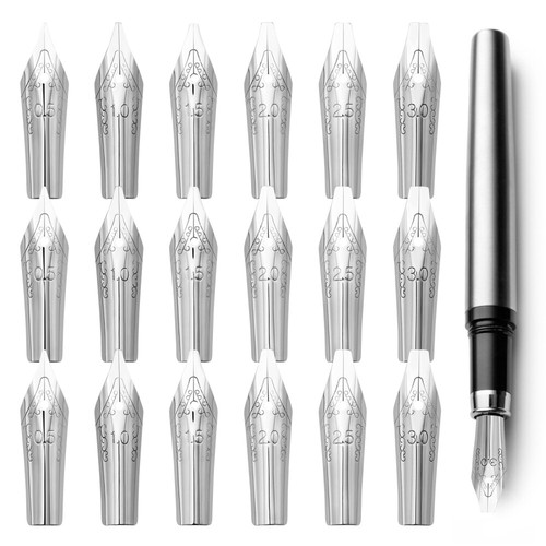 Fountain Pen Nibs Set 30 Pcs Stainless Steel for Writing Drawing