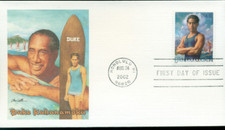 2002 First Day Cover - honoring Duke Kahanamokui - Fleetwood