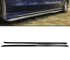 For Mercedes W205 C63 C300 AMG PSM Style Carbon Fiber Side Skirt Extensions Lip