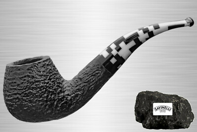 Savinelli Pulcinella Rustic 645 Bruyere Pfeife schwarz Bent Classic 9mm Filter