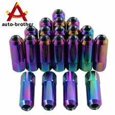 NEO CHROME JDMSPEED EXTENDED FORGED ALUMINUM TUNER RACING LUG NUTS M12X1.5 60MM