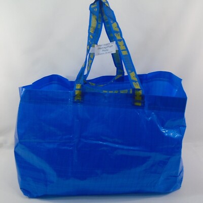 IKEA Blue Frakta 10 Gal. Bag Medium Tote Reusable ECO Grocery Laundry Storage