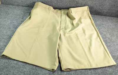 Ben Hogan Performance Men Short Golf 46W Beige PowerWick PowerBlock PowerSpan