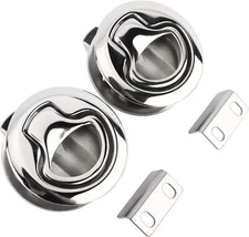 2Pcs 2" Flush Pull Slam Latch  Stainless Steel for Boat Marine Deck Hatch Door