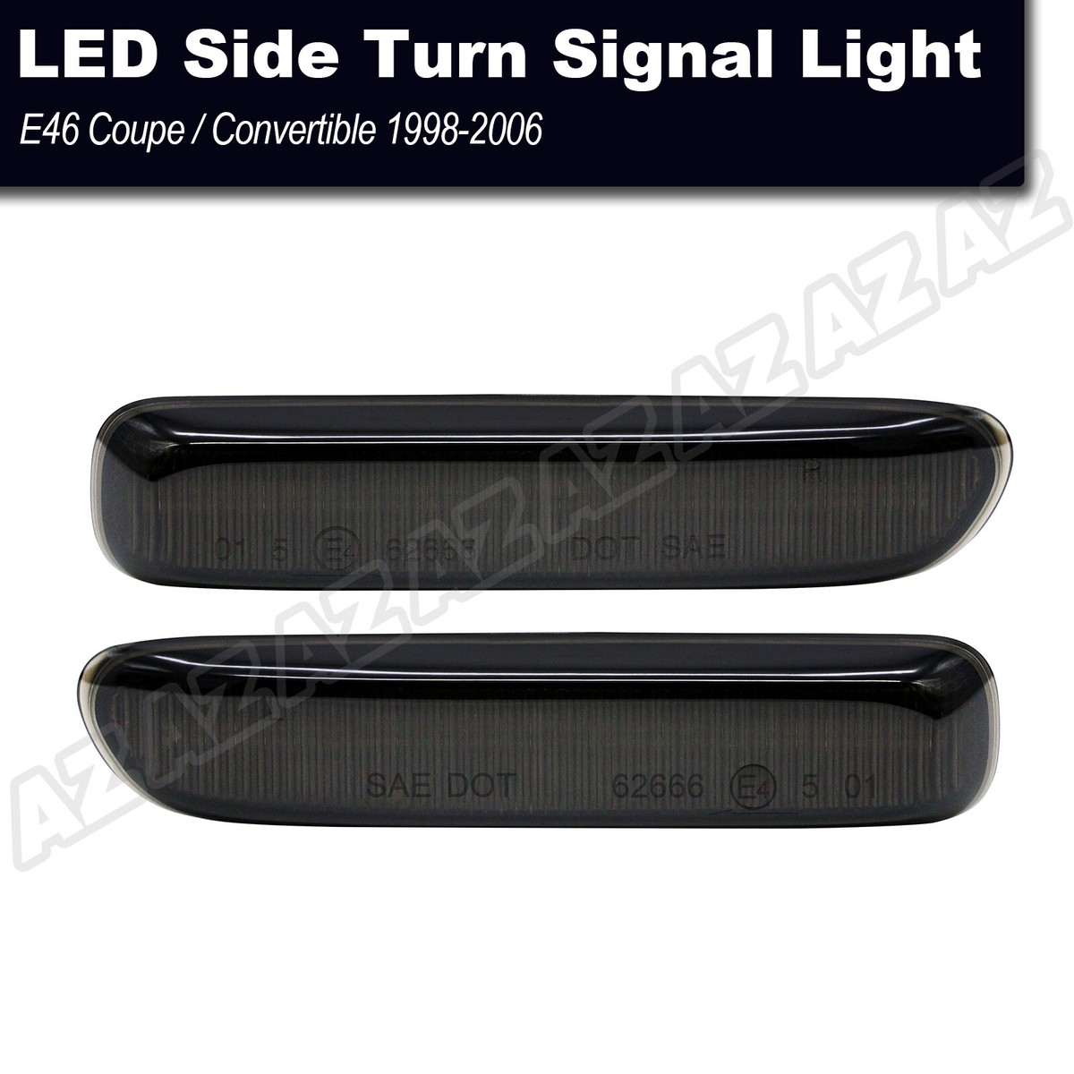 Buy For 2002-2005 BMW E46 3-Series Smoke Lens LED Side Marker Lights Signal Lamps In Walnut - Foto 2