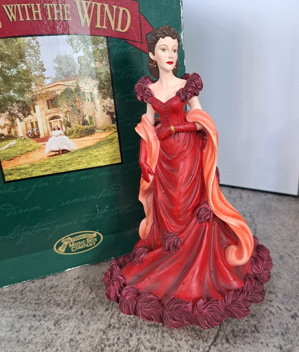 Gone With The Wind SCARLETT RED DRESS San Francisco Music Box Scarlett's |  eBay