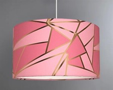 new geometric handmade lamp shade triangular line pink gold line pendant shade