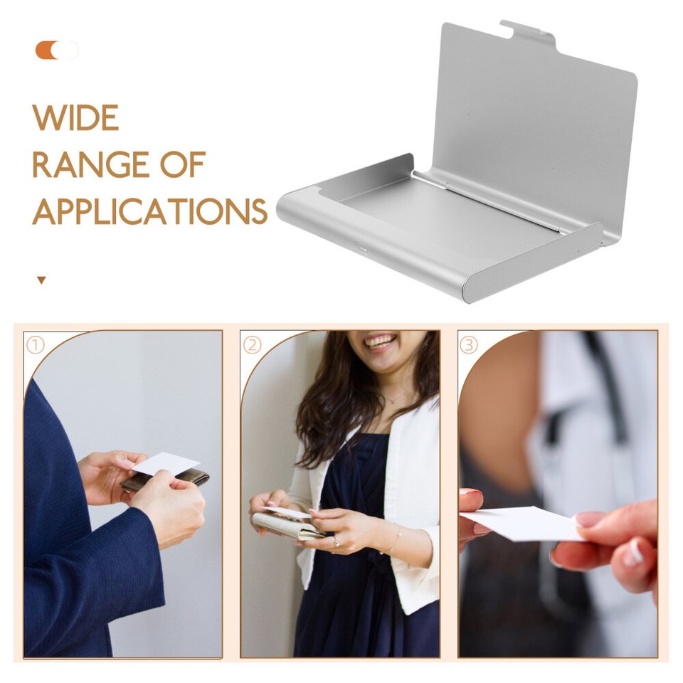 2 Pack Business Card Case Name Organizer Container Credit Holder eBay