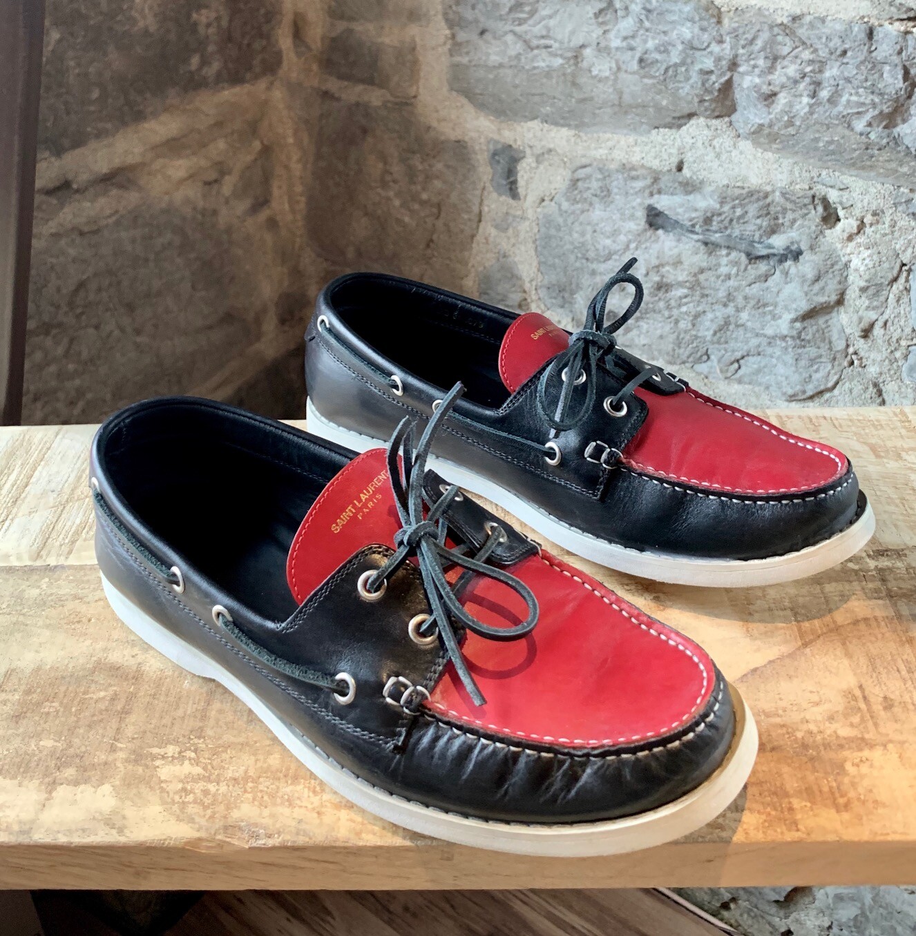 Saint Laurent Paris Bicolor Leather 