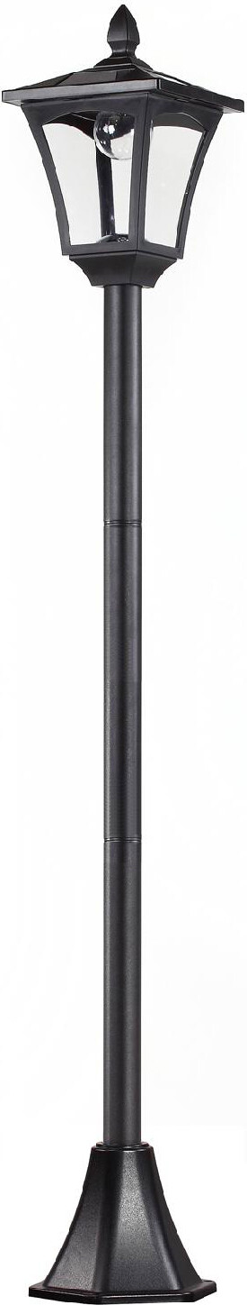 VivaGarden Lampione LED Solare Nero 160cm - Design per Esterni