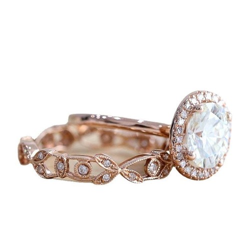 Men Women Rings Alloy Size 6-11 Fashion Wedding Inlay Diamond Brass White Zircon - Picture 19 of 23