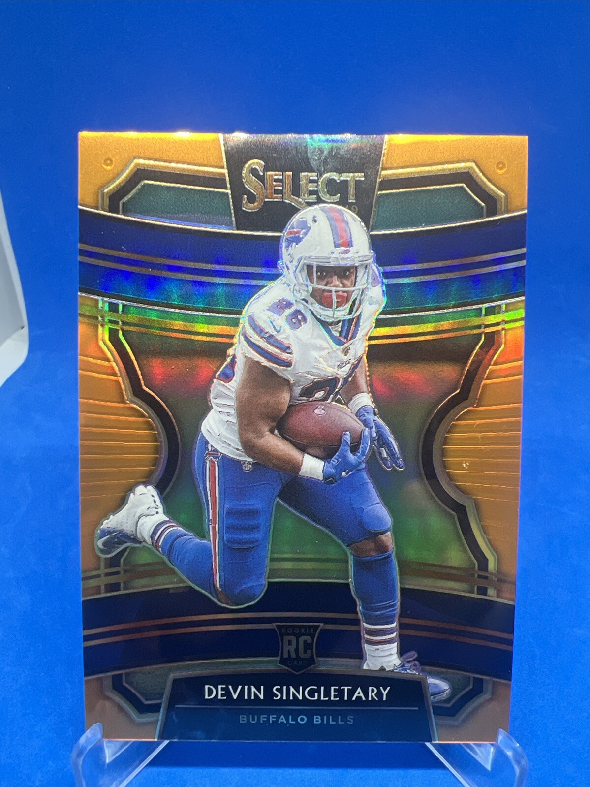2019 Panini Select Concourse Devin Singletary Orange Prizm /49 Rookie Giants #26