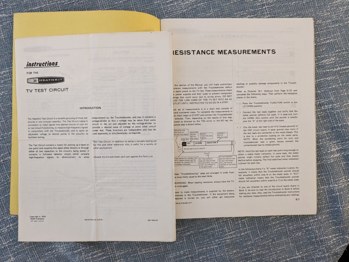 7 Manuals Heathkit Solid-State Color Television - Big Price 