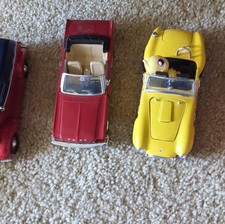 Ford Diecast Cars Collection Lot Red Convertible Yellow Convertible 3 Vehicles