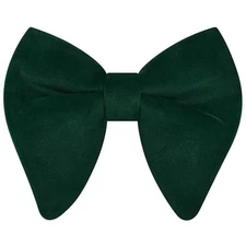 Branduce Velvet Bow Ties for Men Oversize Pre-tie Bowtie Tuxedo Dark Green