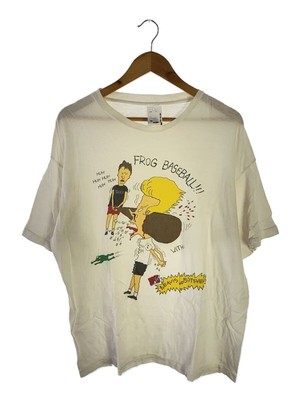 その他ブランド / Tシャツ/コットン/ホワイト/90s/Beavis and Butt-Head/FROG BASEBALL 90s Beavis and Butt-Head FROG BASEBALL Cotton White T-Shirt from