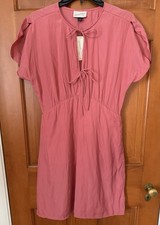 Universal Threads Women s Pink Lace-Up Mini Dress Size Small NWT