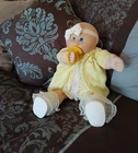 Vintage Cabbage Patch Kid Doll Bald Paci Blue Eyes KT Tag Clothes