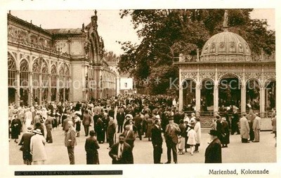 Mariánské Lázně Czech Republic Bohemia Colonnade Cross Fountain
