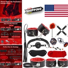 BDSM Bondage Restraints Kit with 12 Accessories for Couples and Beginners