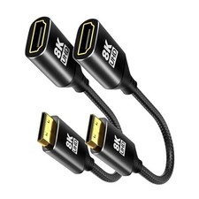 8K Mini HDMI to HDMI Adapter Ultra High Speed 48Gbps Bidirectional 2Pack