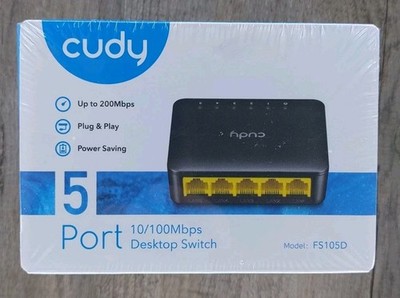 Cudy FS105D 5-Port Fast Ethernet Desktop Switch 10/100 Mbit/s Netzwerk 