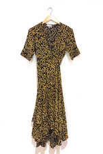 Ganni Ruffled Floral Midi Dress UK 10