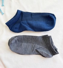 2 Pairs Women Ribbed Ankle Socks Soft Stretch Casual Solid 35-38